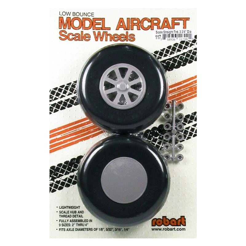 Robart ROB117 3 3/4 SCALE STRAIGHT TREAD WHEEL (pair)
