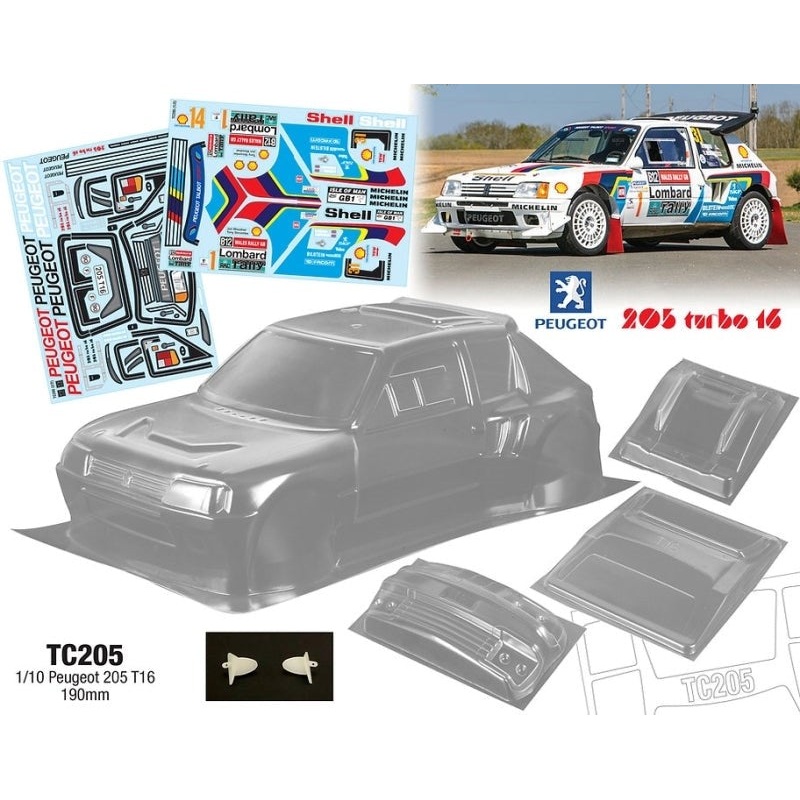 Team C TC205 1/10 Peugeot 205 T16 190mm