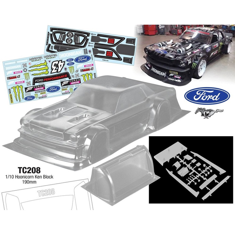 Team C TC208-F 1/10 Hoonicorn Ken Block 200mm Forza Decal Sheet