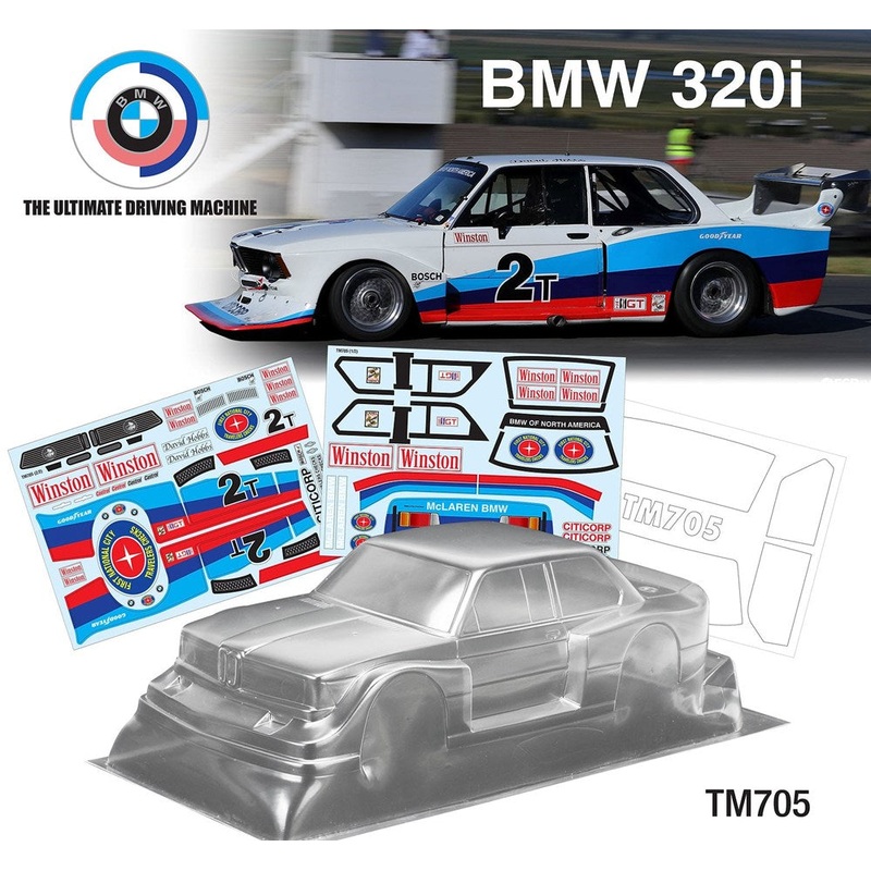 Team C TM705-GR5 1/10 Mini BMW 320i GR5 Decal Set WB 210mm Width 165mm