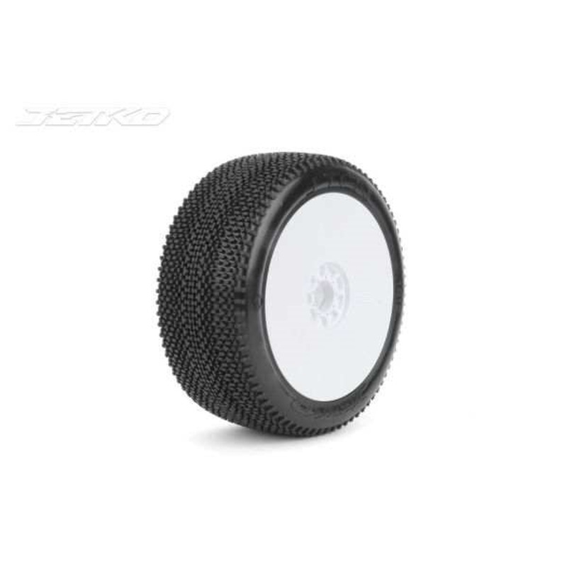 Jetko JKO1010DWSSG J-TEN 1/8 Buggy Dish White Rim Super Soft Glued