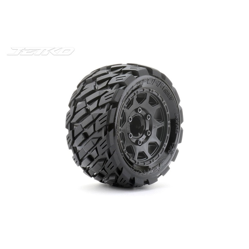 Jetko JKO2703CBMSGN 1/10 ST 2.8 EX-ROCKFORM/Claw Rim/Black/Medium Soft/Glued MTD Tires (2)