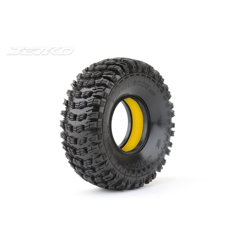 Jetko JKO3001SS6212YL 1/10 Crawler CR1.9 Conqueror /Super Soft/Insert (Yellow) Tires (2)