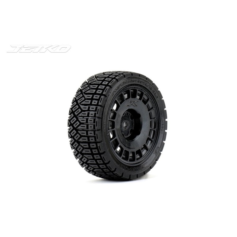 Jetko JKO3201RBSSG 1/10 Rally AVANTGARDE/Radia Rim/Black/Super Soft/Glued (4PCS) MTD Tires
