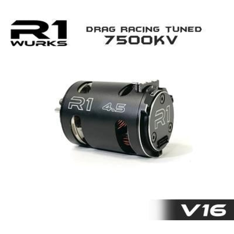 R1WURKS R1020109 4.5T V16 Drag Racing Tuned 7500kv Motor 020109