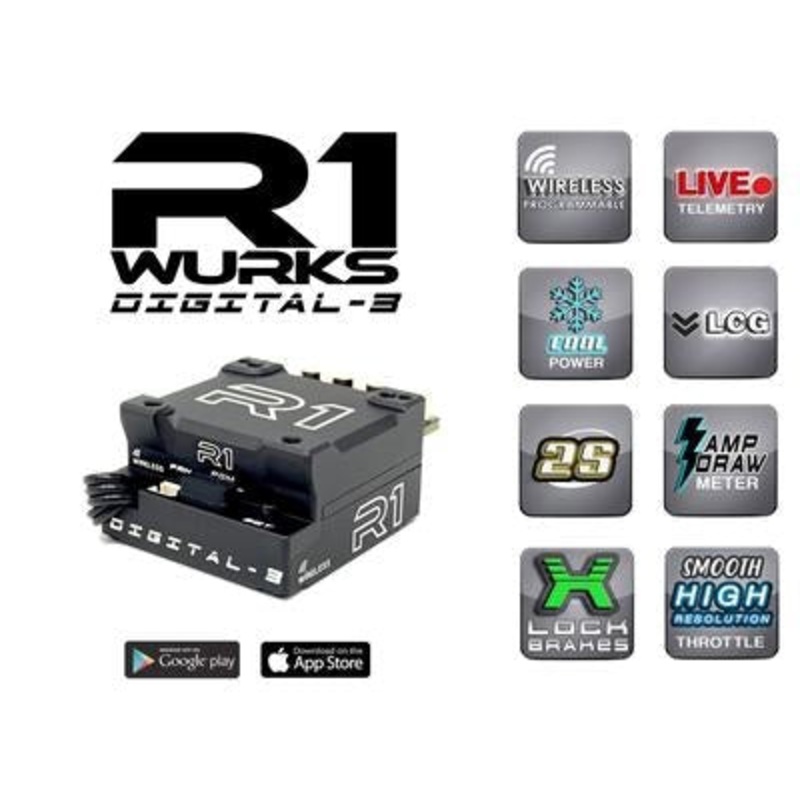 R1WURKS R1040007 Digital-3 Mod ESC 2S- 040007