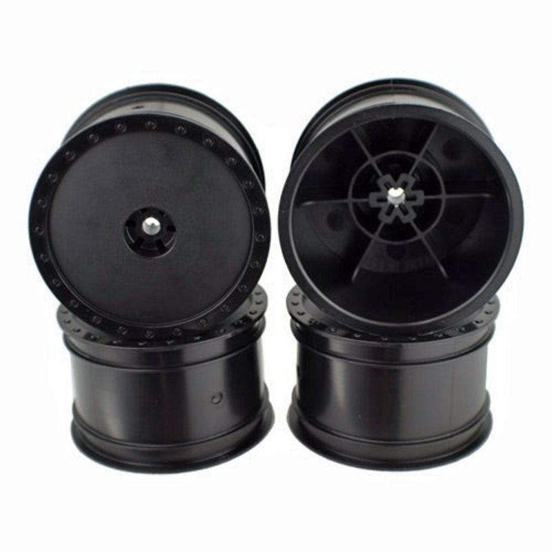 DE Racing DER-BB4-LRB Borrego Wheels for Associated B4.2 – B6 – B64 / TLR 22 – 4.0 / Rear / BLACK / 4Pcs 2.2in