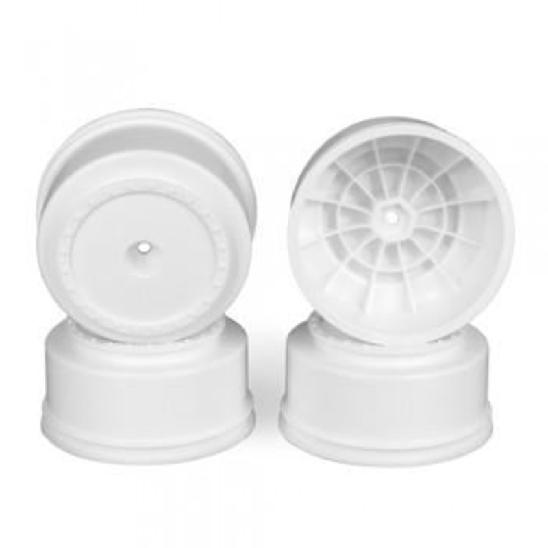 DE Racing DER-BS4-AW Borrego SC Wheels for Associated SC5M-SC10-ProSC/+3mm/WHITE/4pcs 2.2/3.0in