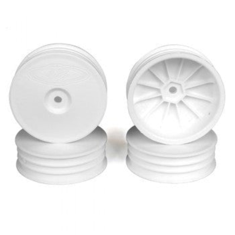 DE Racing DER-PS4-UW Speedline Plus SC Wheels for Kyosho Ultima SC / Traxxas Slash Rear – Slash 4×4 / WHITE / 4pcs 2.2/3.0in