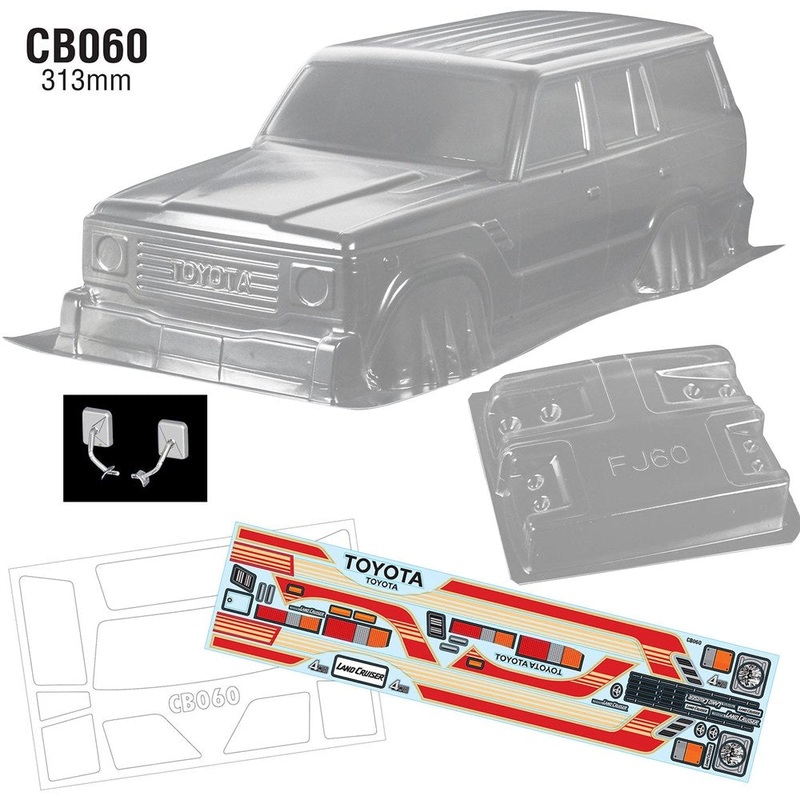 Team C CB060 1/10 Crawler Body Clear WB 313mm Width 220mm