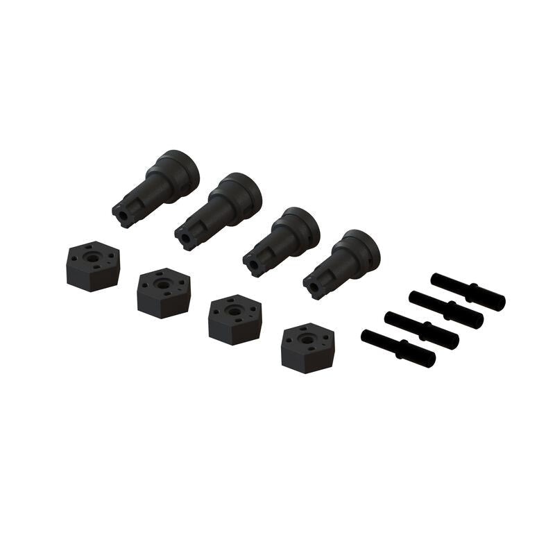 ARRMA ARA311229 Wheel Axle and Hub Set B – GROM Fits Mojave Grom and Losi 1/12 NASCAR