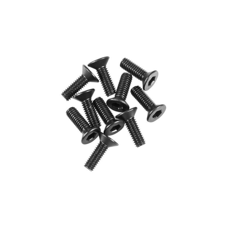 Axial C3372 AX31372 M2.6x8mm Hex Socket Flat Head Black (10)