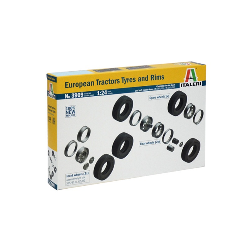 Italeri 3909 1/24 European Tractor Tyres and Rims