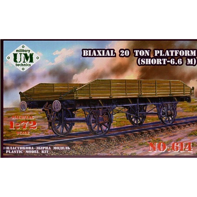 Unimodel 614 1/72 Biaxial 20 ton platform (short – 66 m )