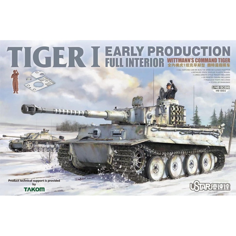 Ustar NO-004 1/48 Tiger I Early Prod Full Interior Wittmannas Command Tiger