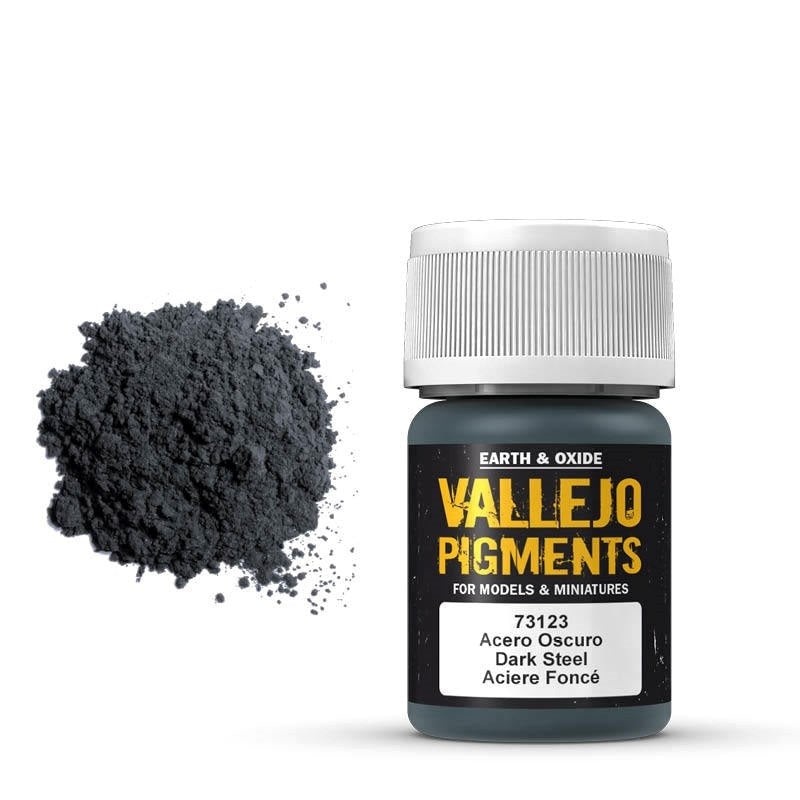 Vallejo AV73123 Pigments Dark Steel 30 ml