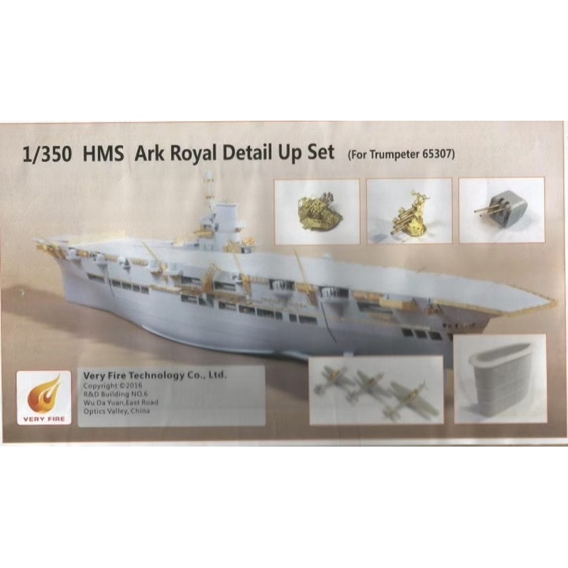 Very Fire VF350004 1/350 HMS Royal Ark Detail Up Set (For Merit 65307)