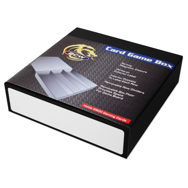 BCW / Monster 1-CGB-3R-BWT Card Game Box 3 Row Black with White