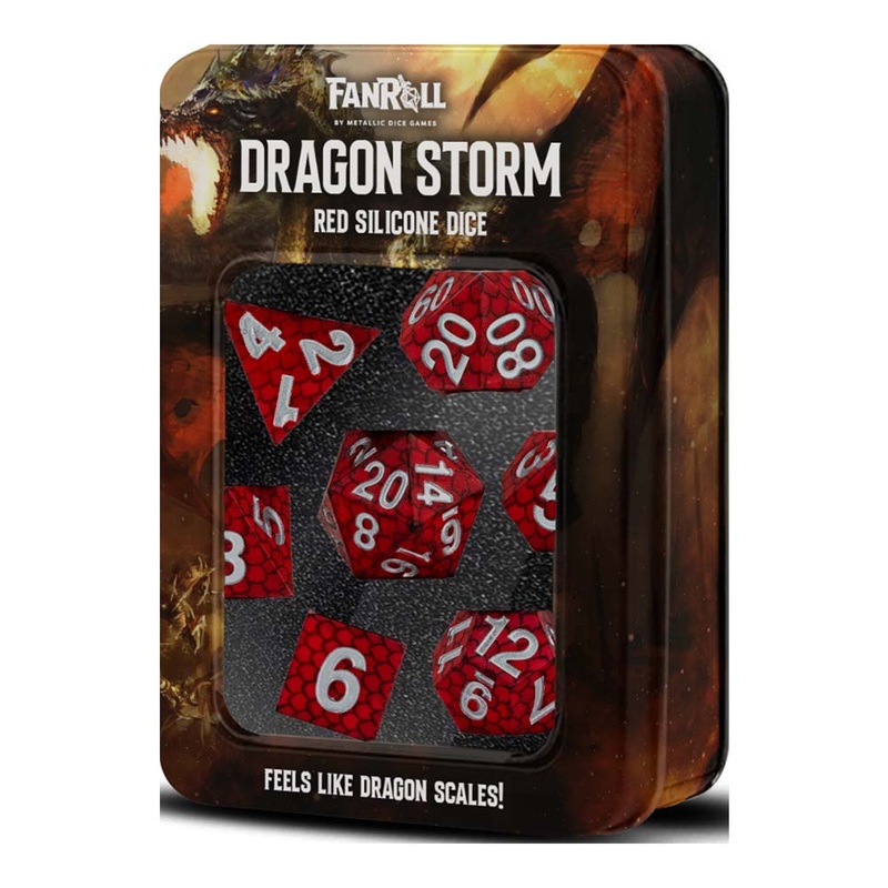 MDG MDG10931 Dragon Storm Silicone Dice Set: Red Dragon Scales