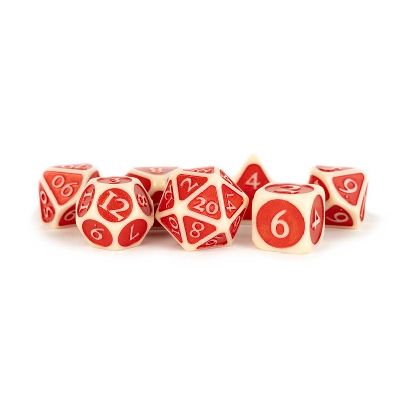 MDG MDG761 Enamel Acrylic Poly Set: Ivory w/ Red Enamel