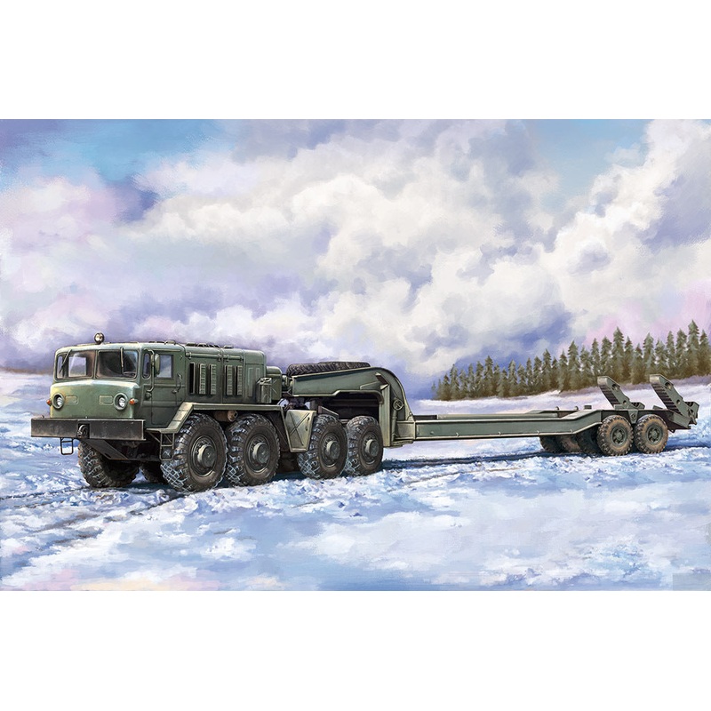 Trumpeter 07194 1/72 MAZ-537G intermediate type with MAZ/ChMZAP 5247G semi-trailer