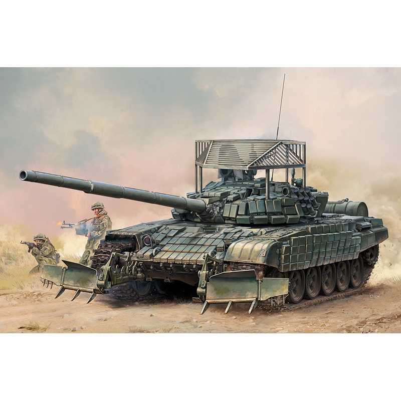 Trumpeter 09609 1/35 Russian T-72B1 with KTM-6 & Grating Armour