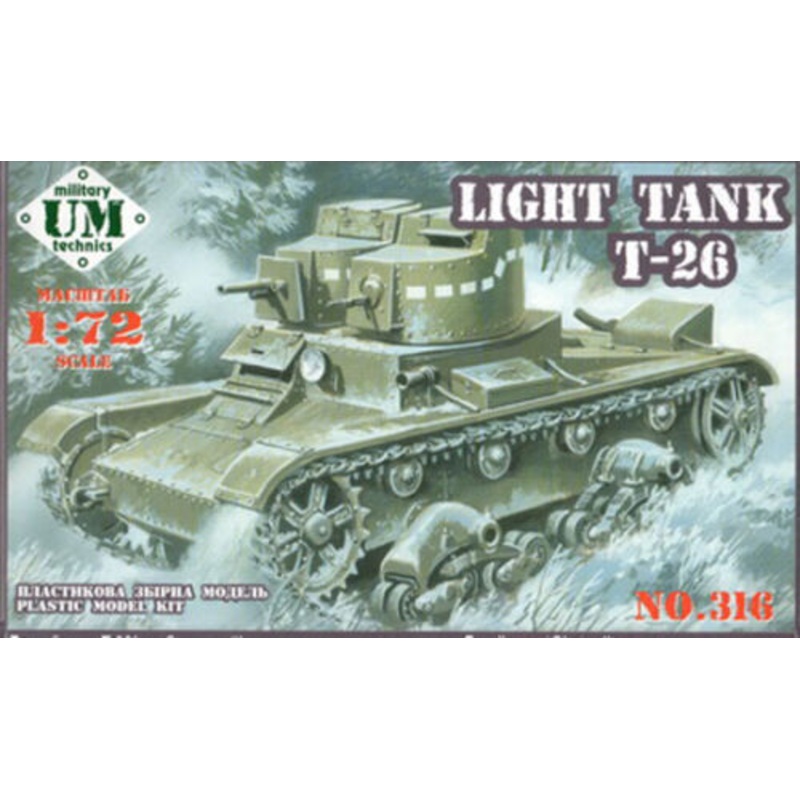 Unimodel 316 1/72 LIGHT TANK T-26 (TWIN TURRET – model 1931 )