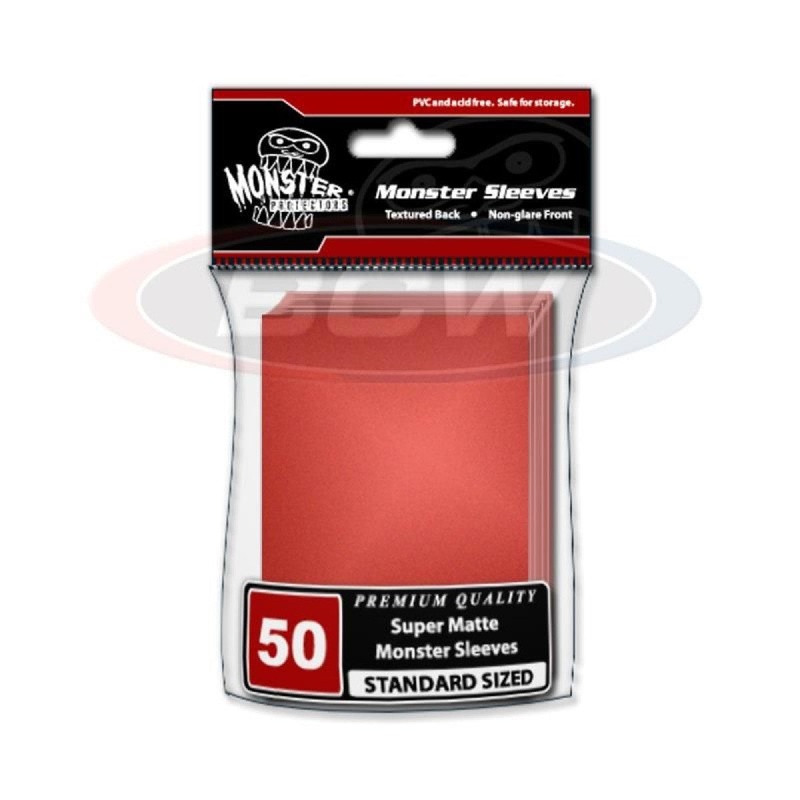 BCW / Monster MB-MSL-LMN-RED Sleeves (50) Red Matte
