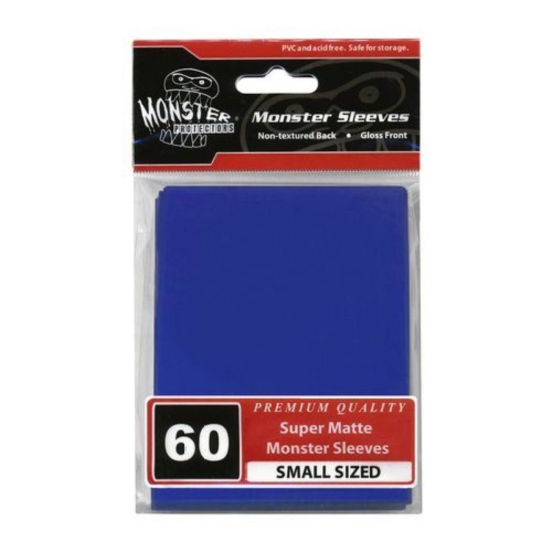 BCW / Monster MON-MSL-SMN-BLU Yugioh Sleeves (60) Blue Matte Small