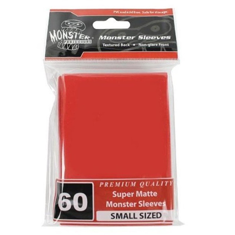 BCW / Monster MON-MSL-SMN-RED Yugioh Sleeves (60) Red Matte Small