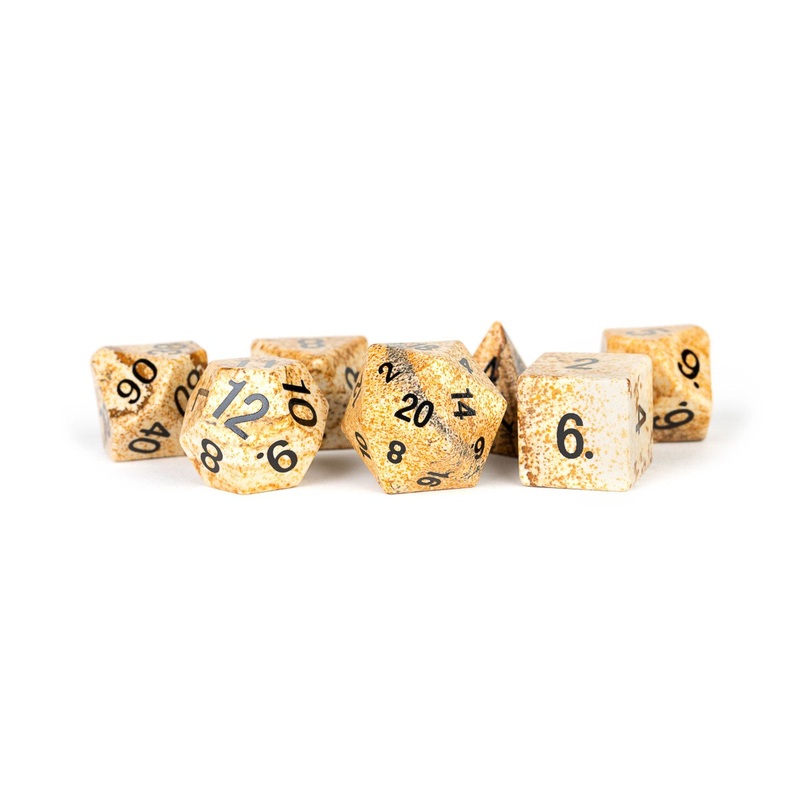 MDG MDG104 Stone Dice Set: Picture Jasper