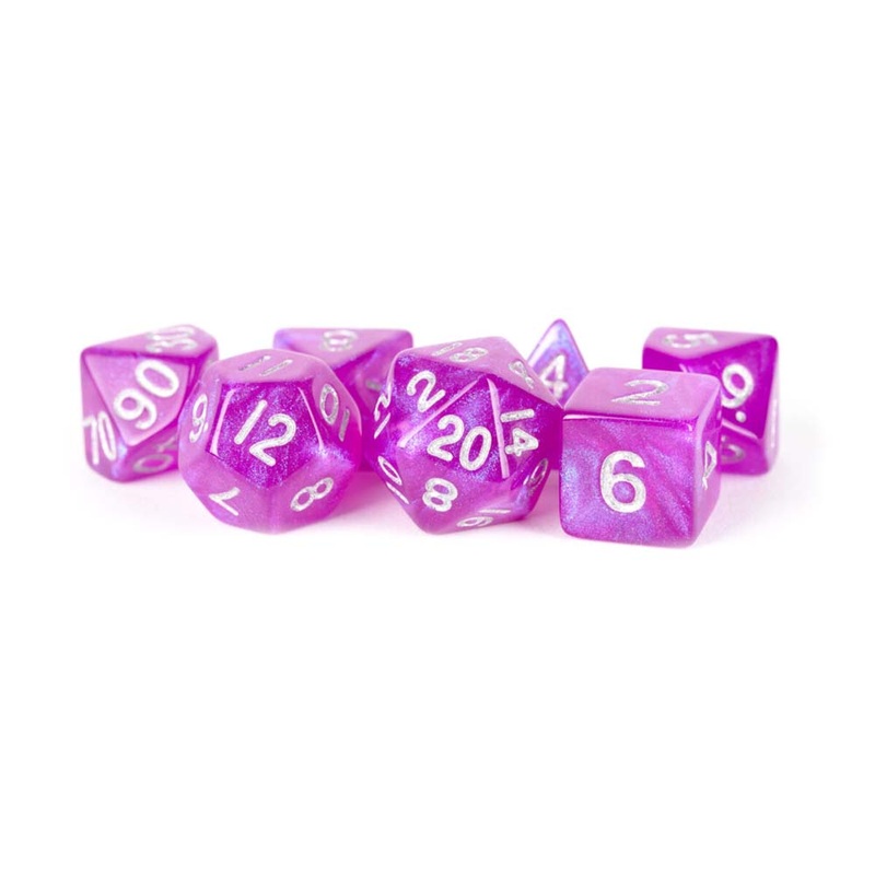 MDG MDG179 Acrylic Dice: Stardust Purple Poly Set