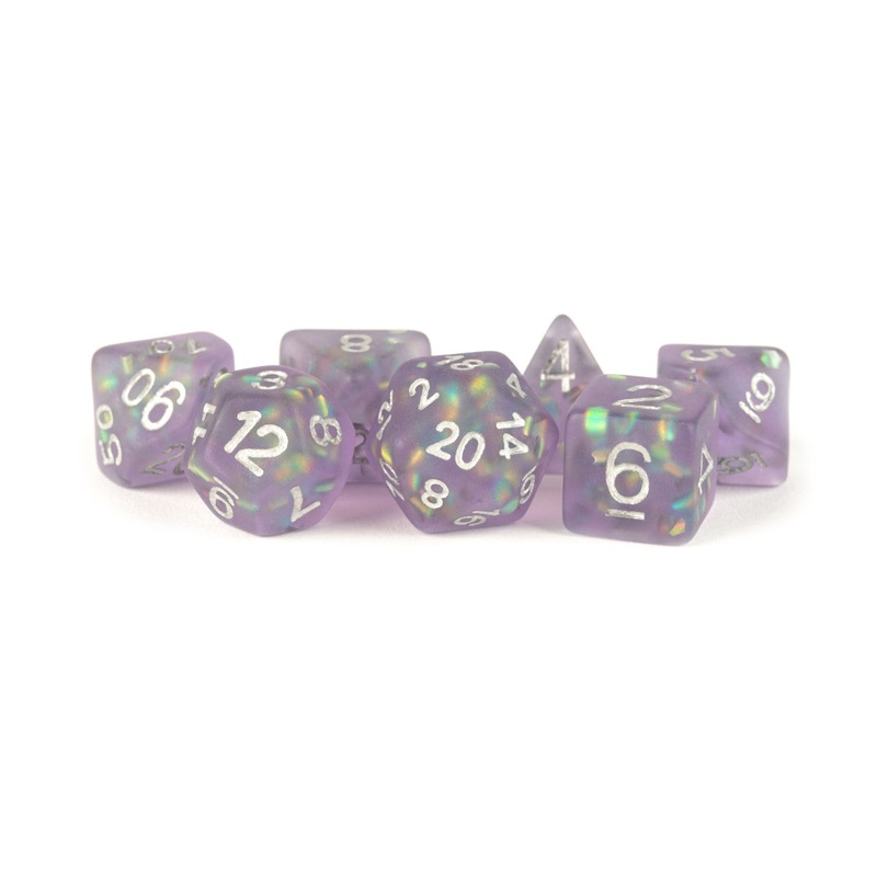 MDG MDG607 Resin Polyhedral Dice Set: Icy Opal Purple