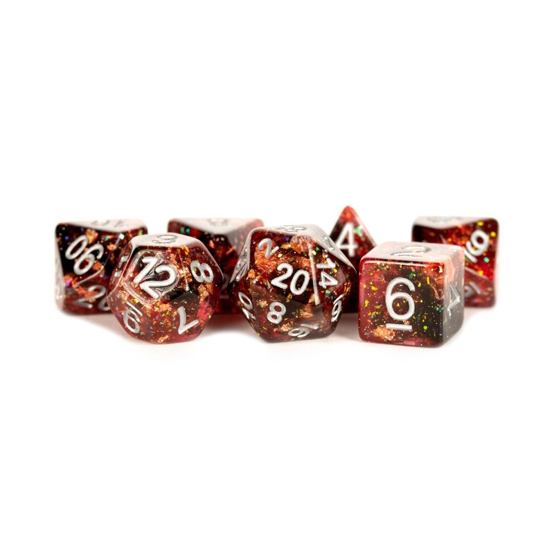 MDG MDG631 Eternal Resin Polyhedral Dice Set: Fire