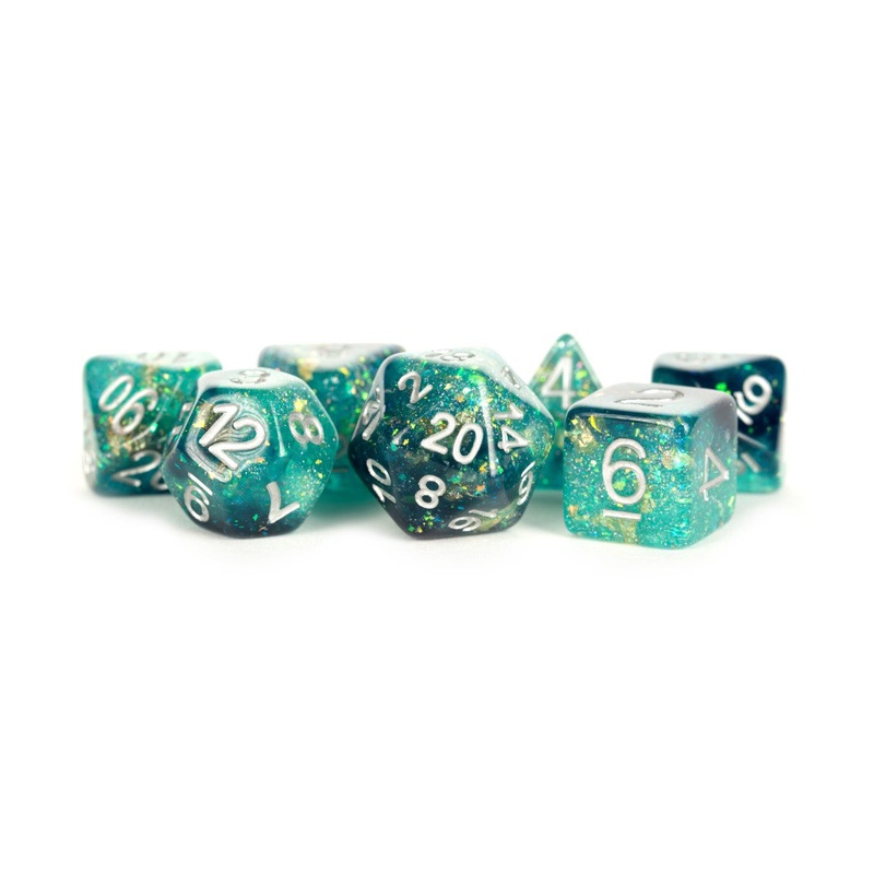 MDG MDG634 Eternal Resin Polyhedral Dice Set: Teal/Blac
