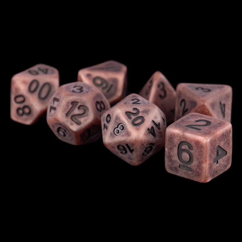 MDG MDG697 Resin Polyhedral Dice Set: Ancient Copper