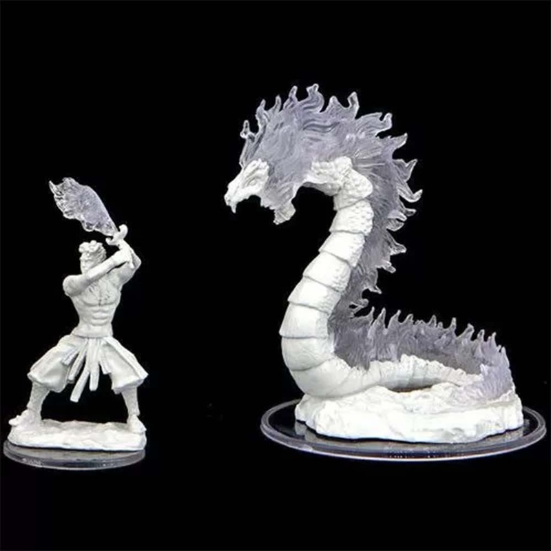 WizKids 90476 Critical Role Unpainted Miniatures: Ashari Firetamer & Inferno Serpent