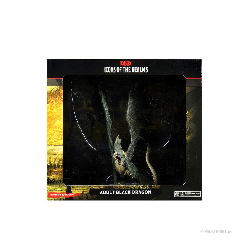 WizKids 96021 D&D Icons of the Realms Miniatures: Adult Black Dragon