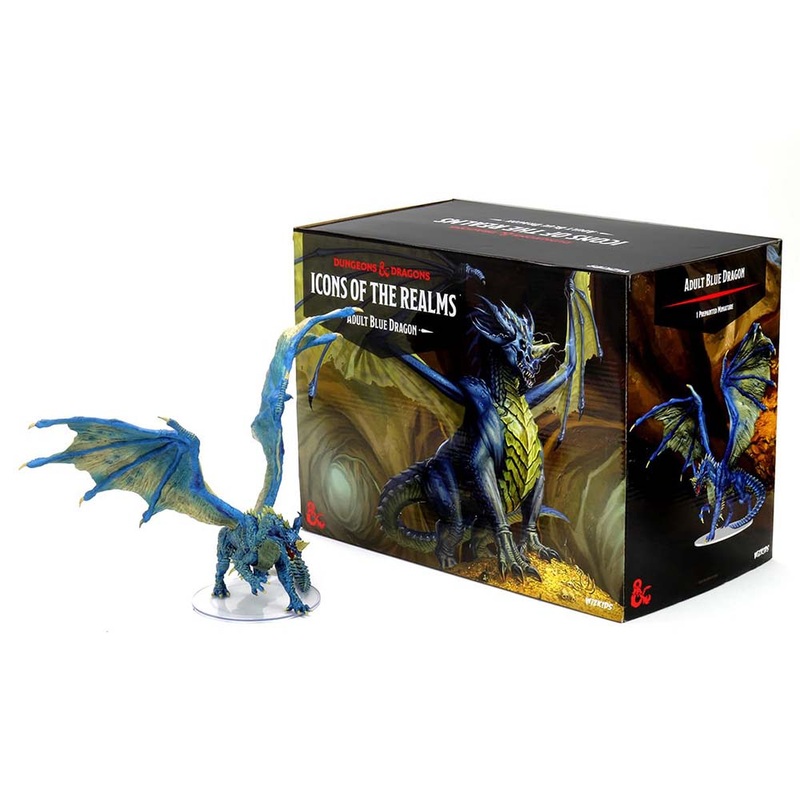 WizKids 96033 D&D Icons of the Realms: Adult Blue Dragon Premium Figur