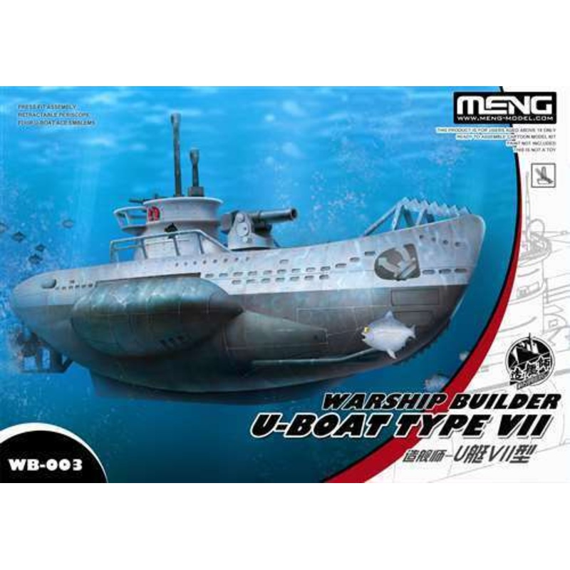 Meng WB-003 Warship Builder U-Boat Type VII (Cartoon Model)