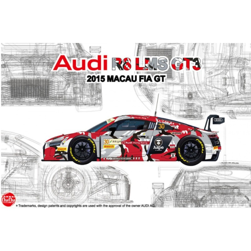 NuNu 24028 1/24 Audi R8 LMS GT3 GP macau 2015 FIA-GT