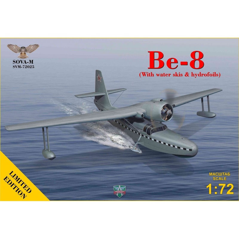 Sova-M SVM-72025 1/72 Be-8 amphibian aircraft (with water skis & hydrofoils)