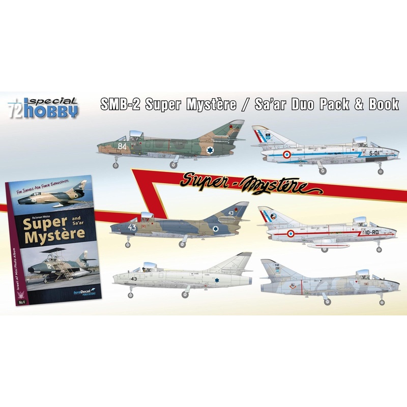 Special Hobby 72417 1/72 SMB-2 Super Mystere Duo Pack & Book