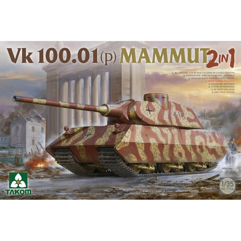Takom 2156 1/35 Vk 100.01(p) MAMMUT 2 in 1