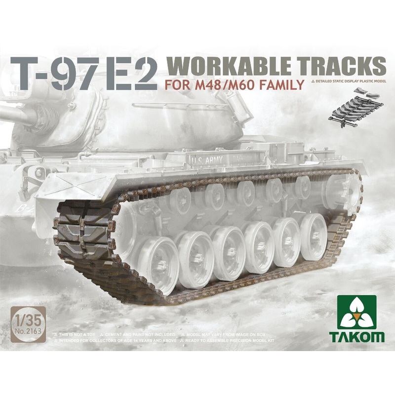 Takom 2163 1/35 T-97E2 Workable Tracks For M48/M60 Family