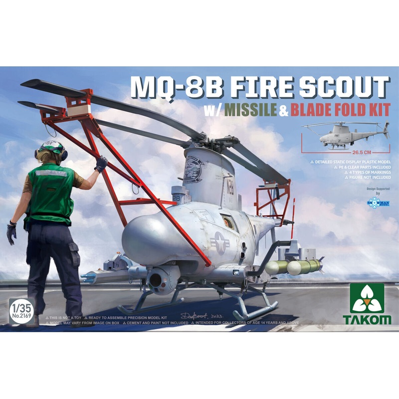 Takom 2169 1/35 MQ-8B Fire Scout w/ Missile & Blade Fold Kit
