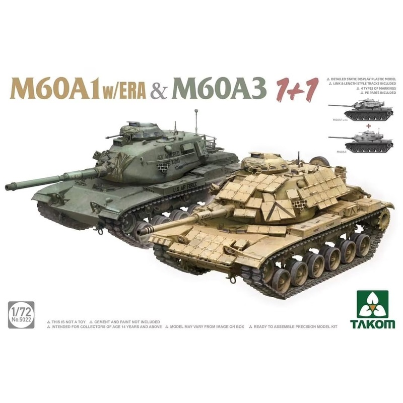 Takom 5022 1/72 M60A1 w/ERA & M60A3 1+1