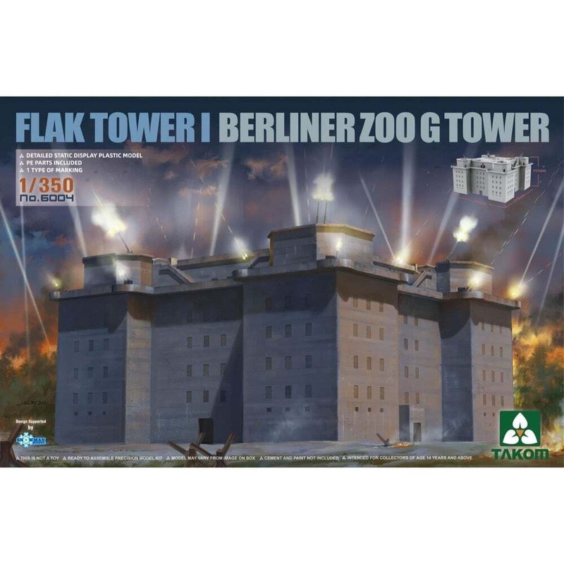 Takom 6004 1/350 Flak Tower I Berliner Zoo G Tower