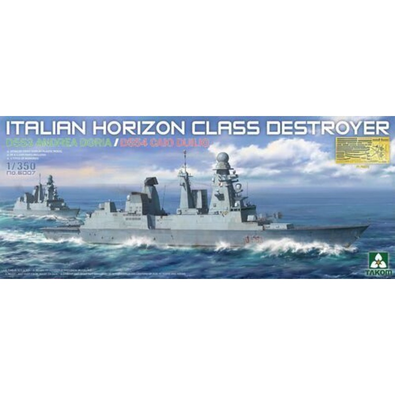 Takom 6007 1/350 Italian Horizon Class Destroyer D553 Andrew Doria / D554 Caio Duiluo