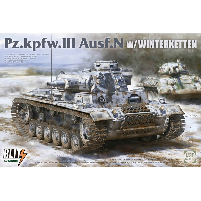 Takom 8011 1/35 Pz.Kpfw.III Ausf.N w/ Winterketten